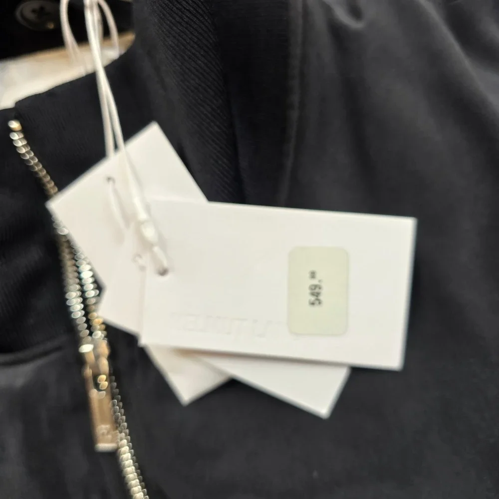 Helmut Lang Zip Bomber Jackets Mens Medium Black 2 In 1‎ Jacket Silk $1295 NEW
